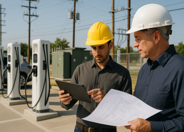 Planning Power Capacity for Large Scale EV Charging Sites